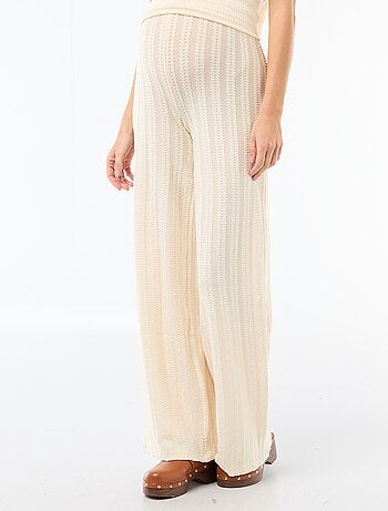 Pantaloni premaman a righe in maglia