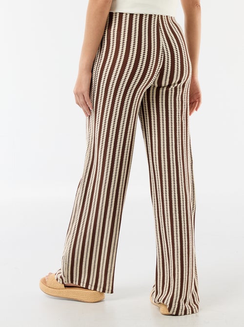 Pantaloni premaman a righe in maglia - Kiabi