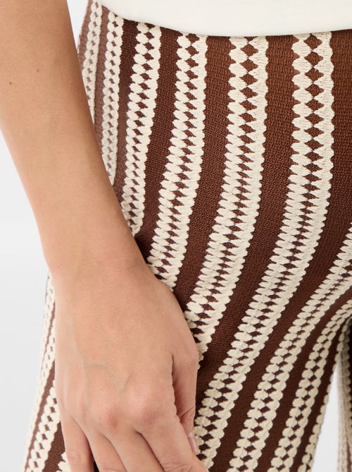 Pantaloni premaman a righe in maglia - Kiabi