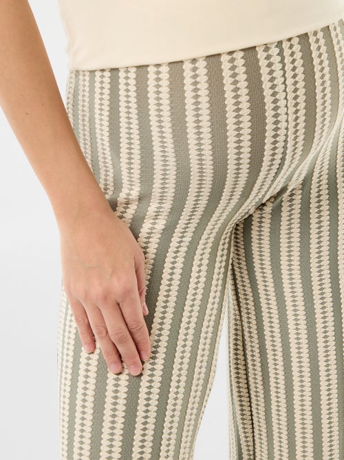 Pantaloni premaman a righe in maglia - Kiabi