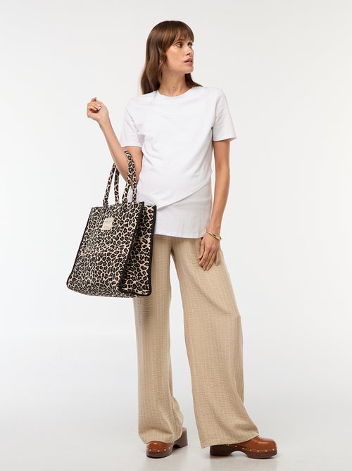 Pantaloni premaman ampi a righe - Kiabi