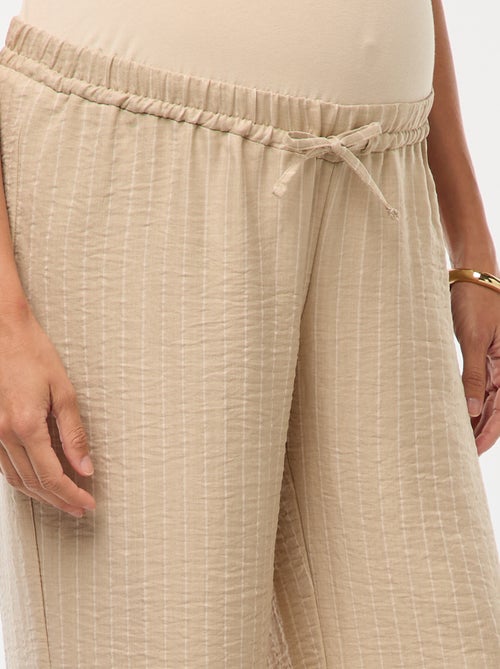 Pantaloni premaman ampi a righe - Kiabi