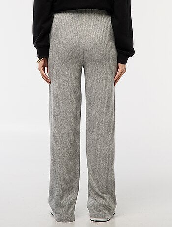 Pantaloni premaman ampi in maglia a costine