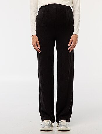 Pantaloni premaman ampi in maglia a costine