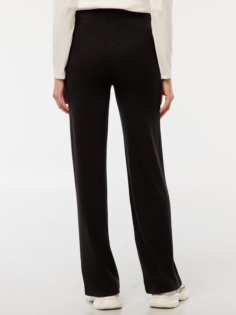 Pantaloni premaman ampi in costina Nero - Kiabi