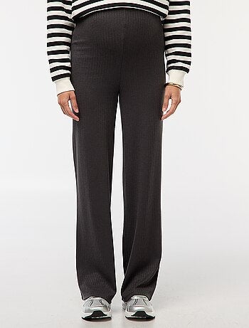 Pantaloni premaman ampi in maglia a costine