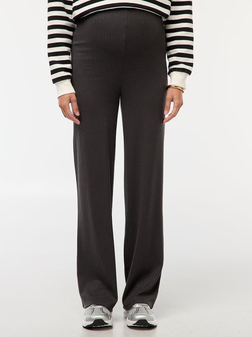 Pantaloni premaman ampi in maglia a costine - Kiabi