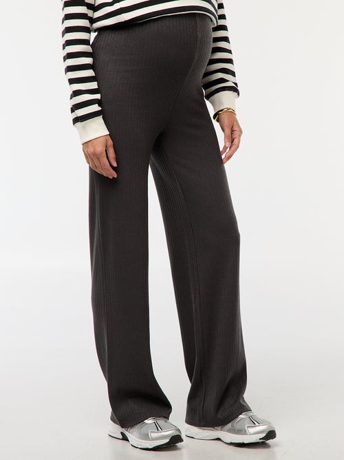 Pantaloni premaman ampi in maglia a costine - Kiabi