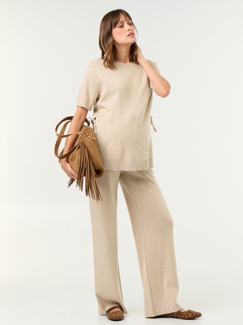 Pantaloni premaman ampi in maglia - Kiabi Pantaloni premaman ampi in maglia - Kiabi