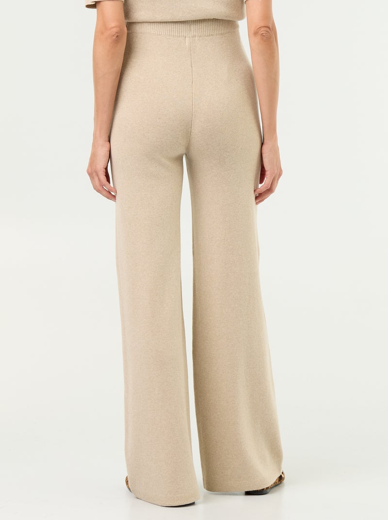 Pantaloni premaman ampi in maglia Beige - Kiabi