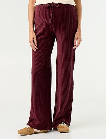 Pantaloni premaman ampi in velluto a costine