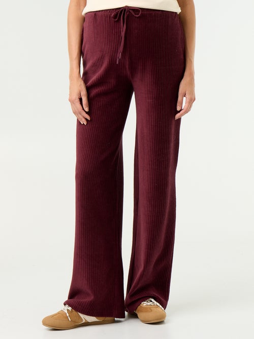Pantaloni premaman ampi in velluto a costine - Kiabi
