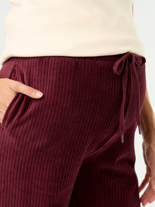 Pantaloni premaman ampi in velluto a costine - Kiabi