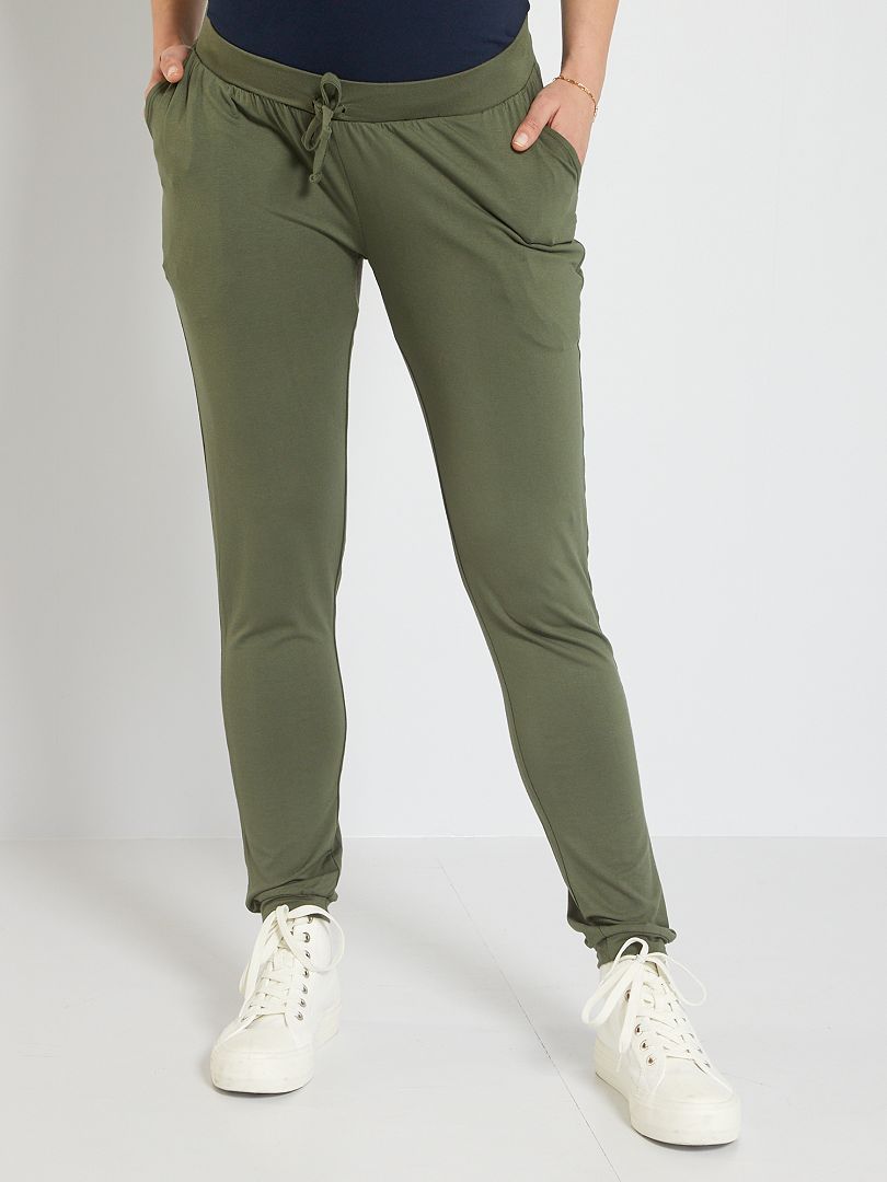 Pantaloni premaman comodi verde scuro - Kiabi
