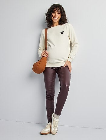 Pantaloni premaman con fascia elasticizzata