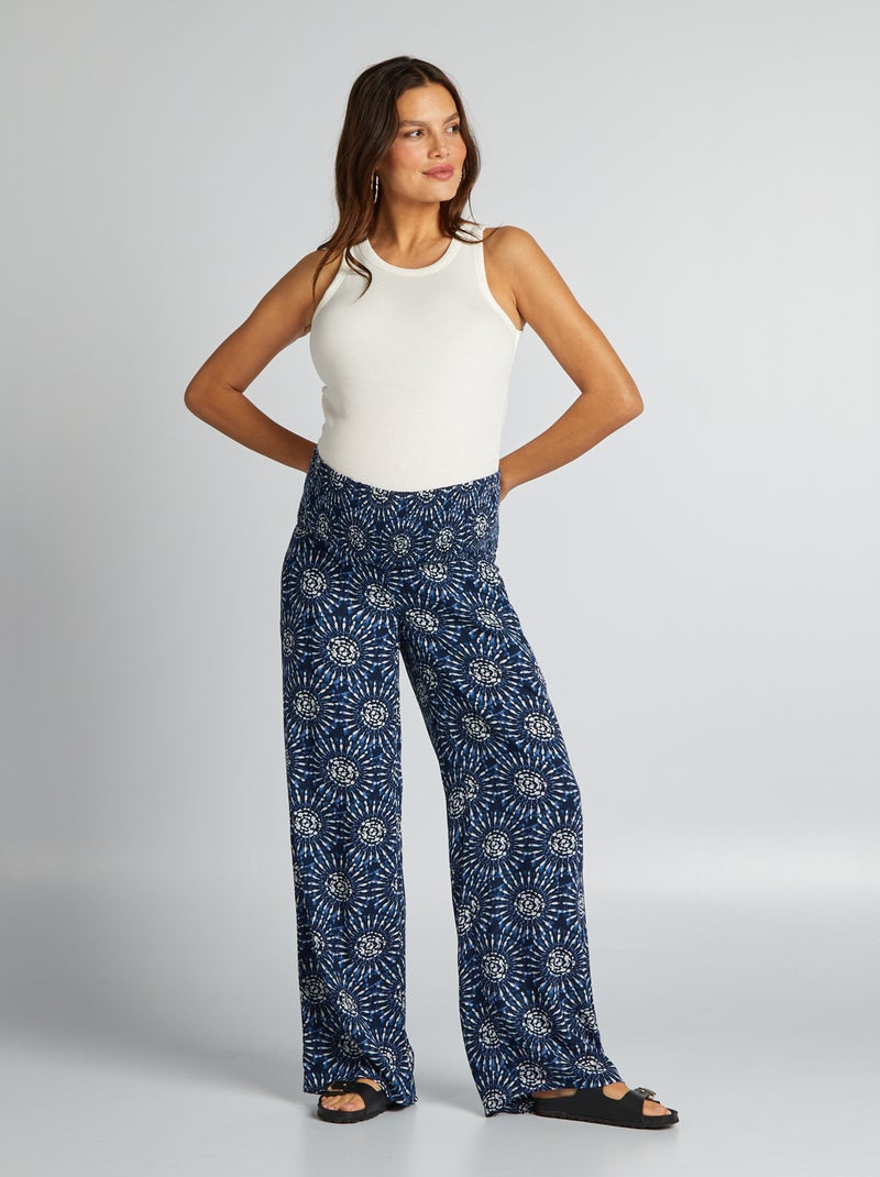 Pantaloni premaman con fondo elasticizzato BLU - Kiabi