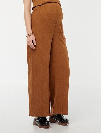 Pantaloni premaman dritti in tessuto effetto crêpe