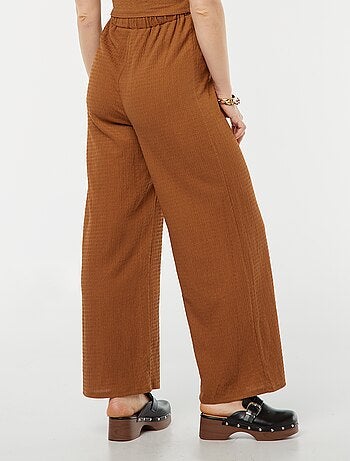 Pantaloni premaman dritti in tessuto effetto crêpe