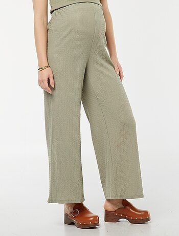 Pantaloni premaman dritti in tessuto effetto crêpe