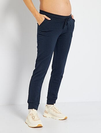 Pantaloni premaman in tessuto felpato