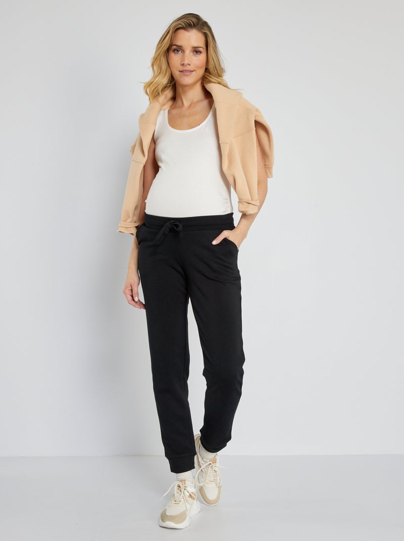 Pantaloni premaman in tessuto felpato Nero - Kiabi