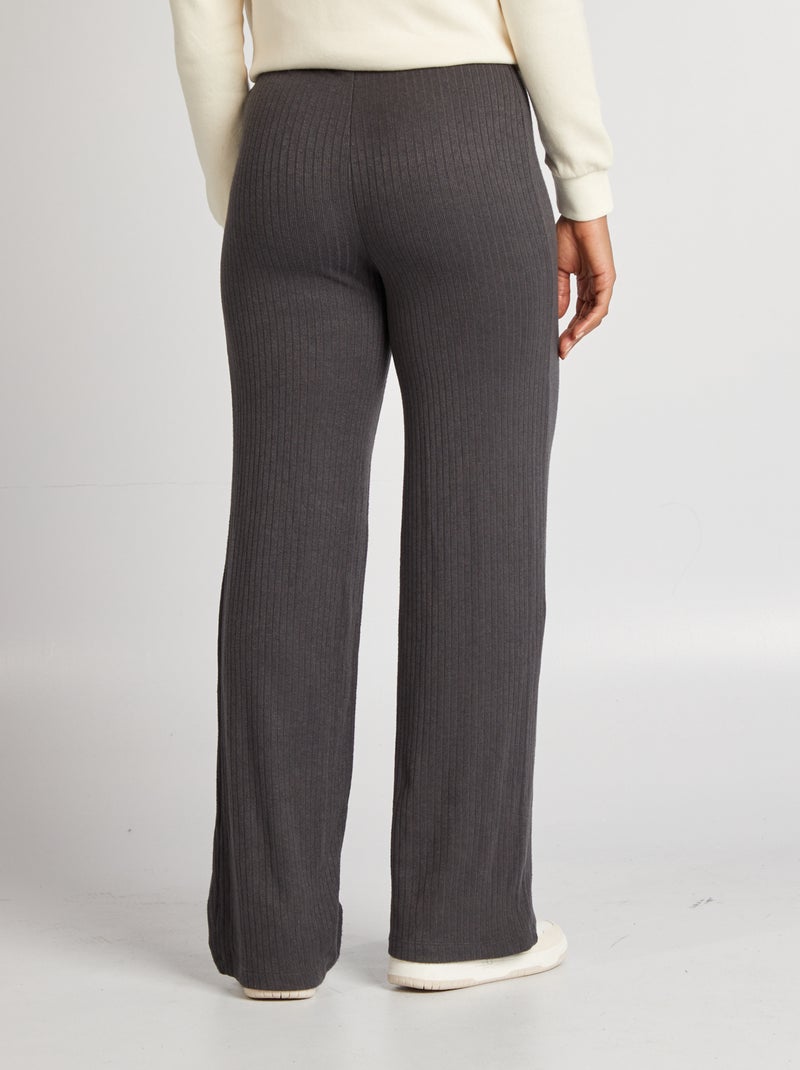 Pantaloni premaman larghi a costine NERO - Kiabi