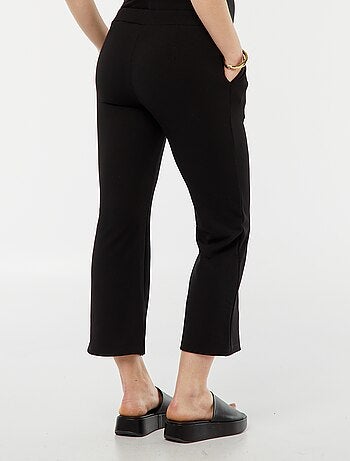Pantaloni premaman larghi in maglia punto milano tinta unita