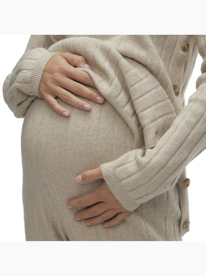 Pantaloni Premaman Mamalicious Lana da Donna Beige - Kiabi