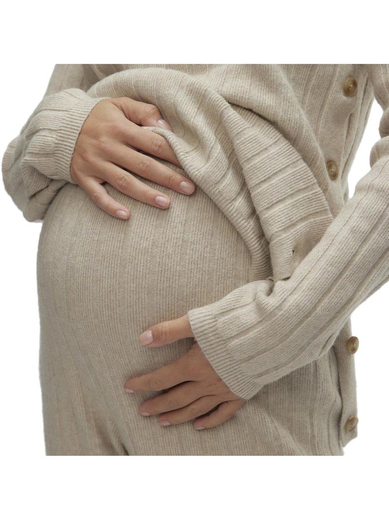 Pantaloni Premaman Mamalicious Lana da Donna Beige - Kiabi
