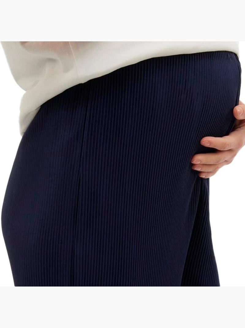 Pantaloni Premaman Plissé Mamalicious Blu marino - Kiabi