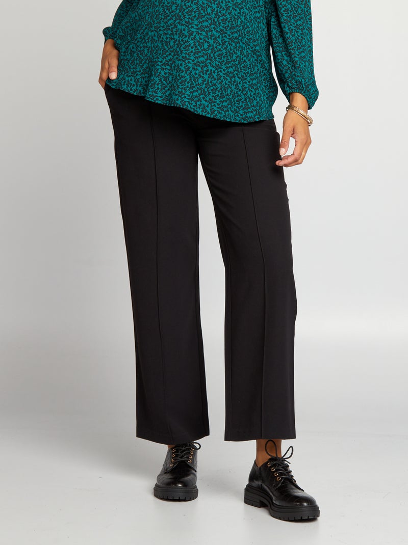 Pantaloni premaman taglio dritto nero - Kiabi