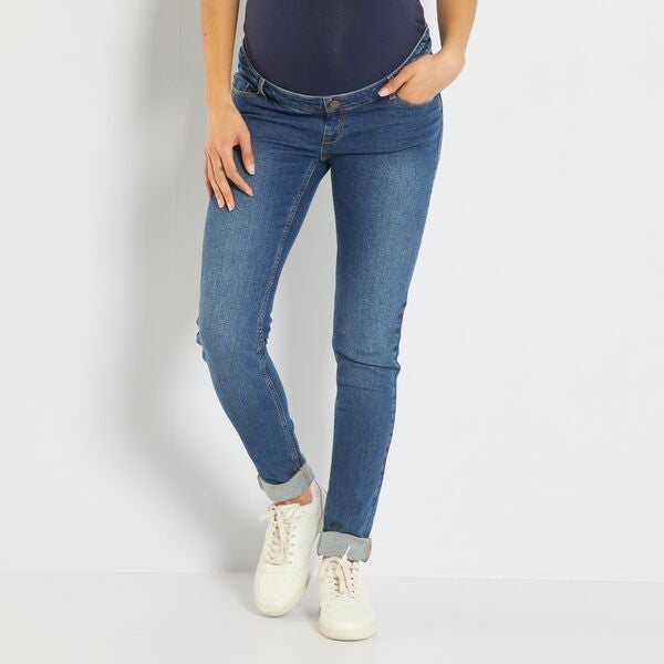 Pantaloni premaman taglio slim L32 premaman - BLU - Kiabi - 25,00€