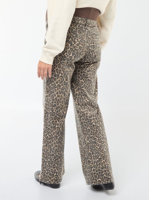 Pantaloni premaman wide leg con stampa leopardata - Kiabi