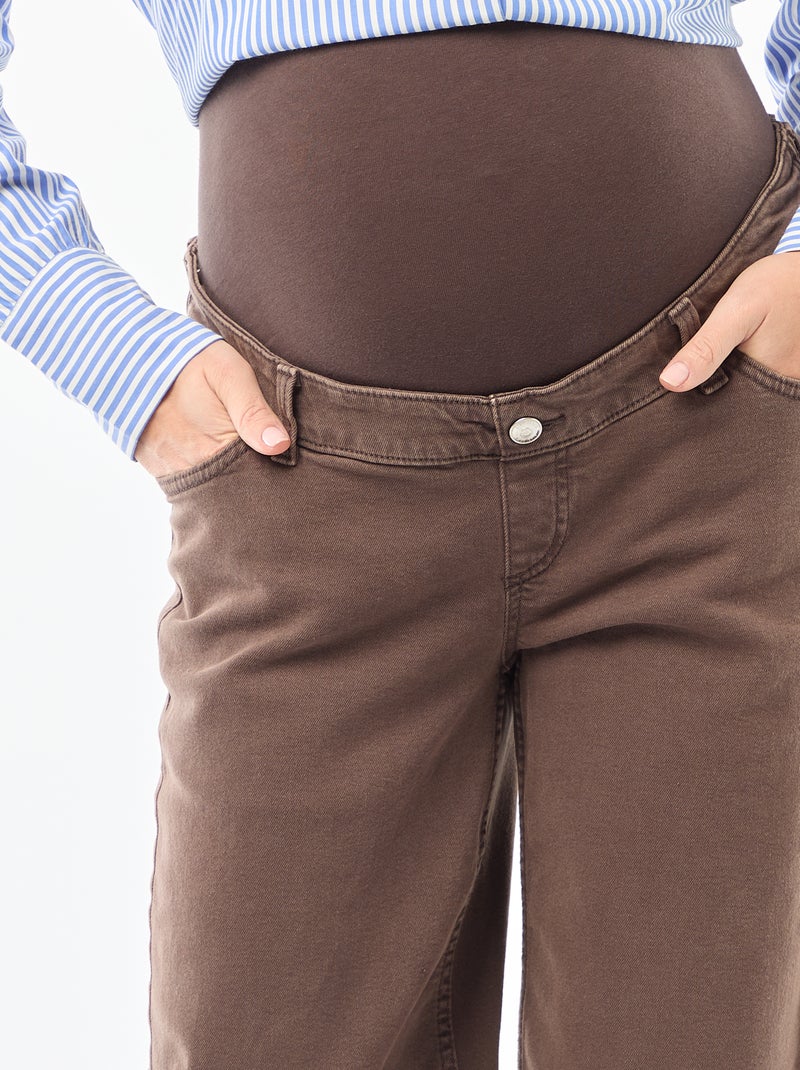 Pantaloni premaman wide leg Marrone - Kiabi