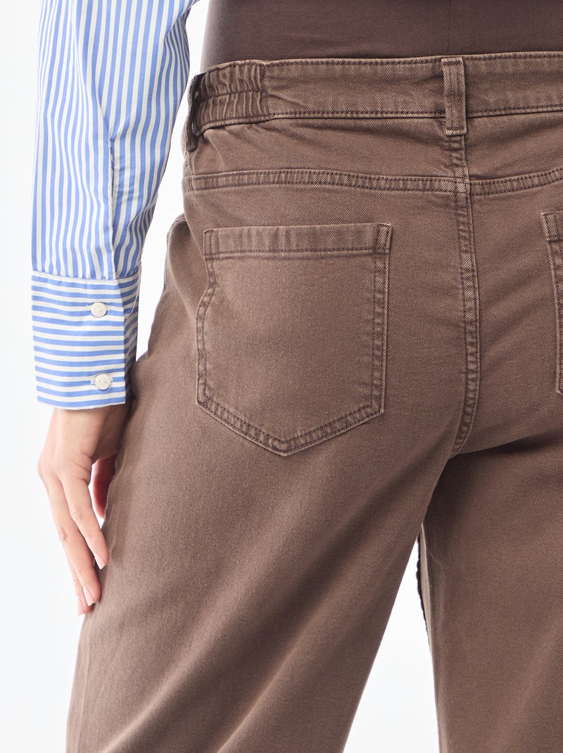 Pantaloni premaman wide leg Marrone - Kiabi