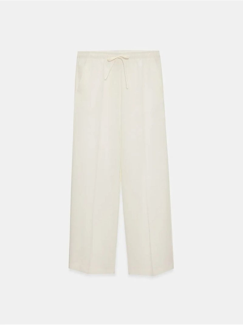 Pantaloni pull-on a gamba ampia dilvin Bianco - Kiabi