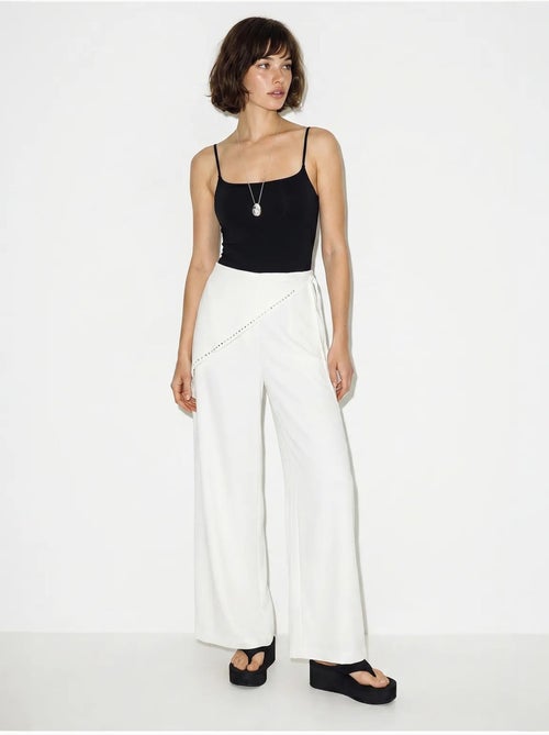 Pantaloni pull-on a gamba ampia lucci - Kiabi Pantaloni pull-on a gamba ampia lucci - Kiabi