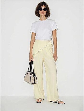 Pantaloni pull-on a gamba ampia lucci