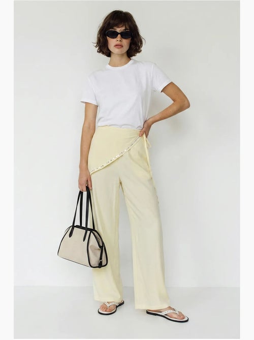 Pantaloni pull-on a gamba ampia lucci - Kiabi Pantaloni pull-on a gamba ampia lucci - Kiabi