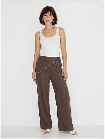 Pantaloni pull-on a gamba ampia lucci