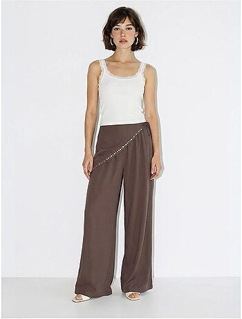 Pantaloni pull-on a gamba ampia lucci
