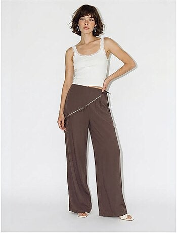 Pantaloni pull-on a gamba ampia lucci