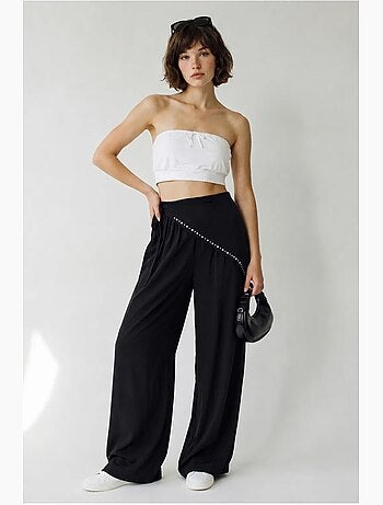 Pantaloni pull-on a gamba ampia lucci