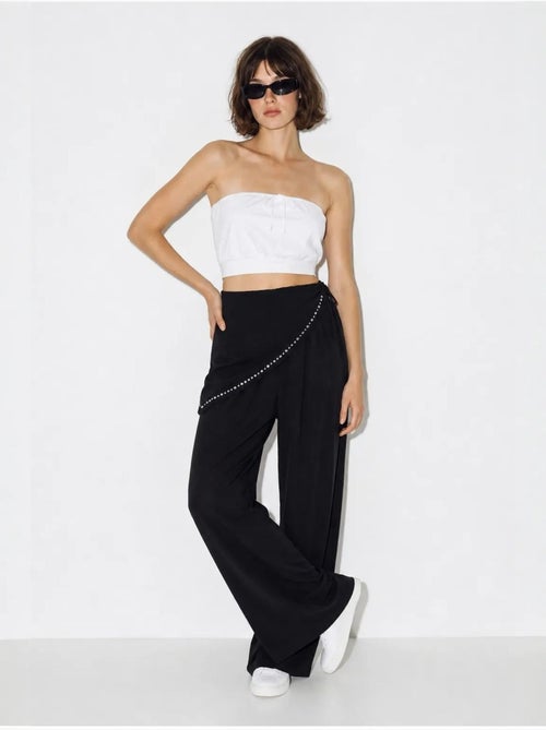 Pantaloni pull-on a gamba ampia lucci - Kiabi Pantaloni pull-on a gamba ampia lucci - Kiabi