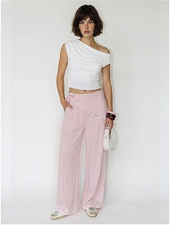 Pantaloni pull-on a gamba ampia lucci