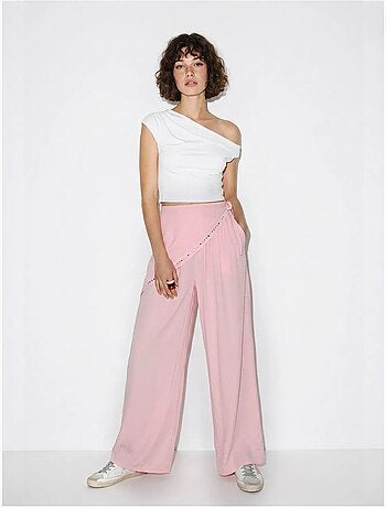 Pantaloni pull-on a gamba ampia lucci