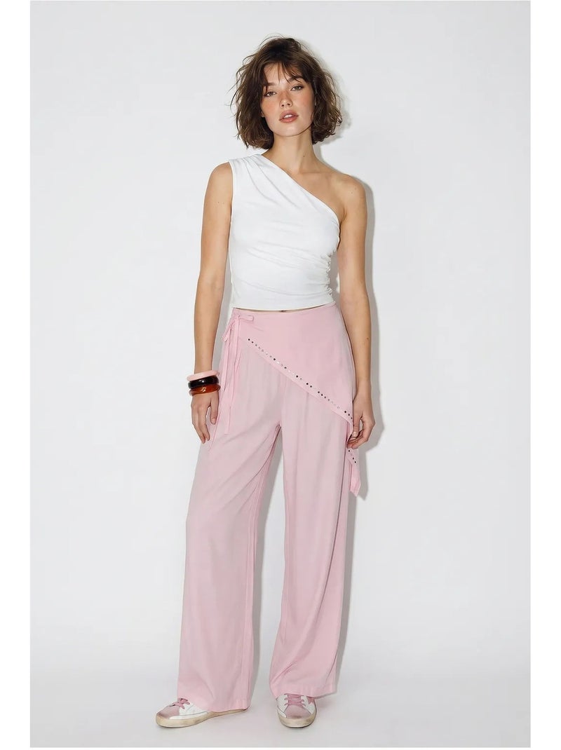 Pantaloni pull-on a gamba ampia lucci Rosa - Kiabi
