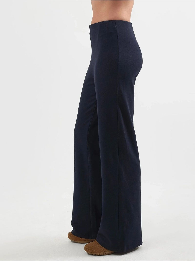 Pantaloni pull-on a vita alta a gamba dritta busem Blu marino - Kiabi