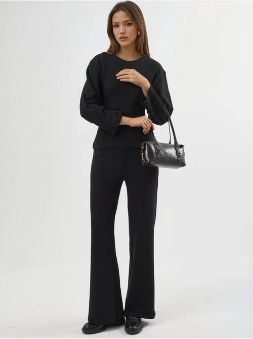 Pantaloni pull-on a vita alta a gamba dritta busem - Kiabi Pantaloni pull-on a vita alta a gamba dritta busem - Kiabi