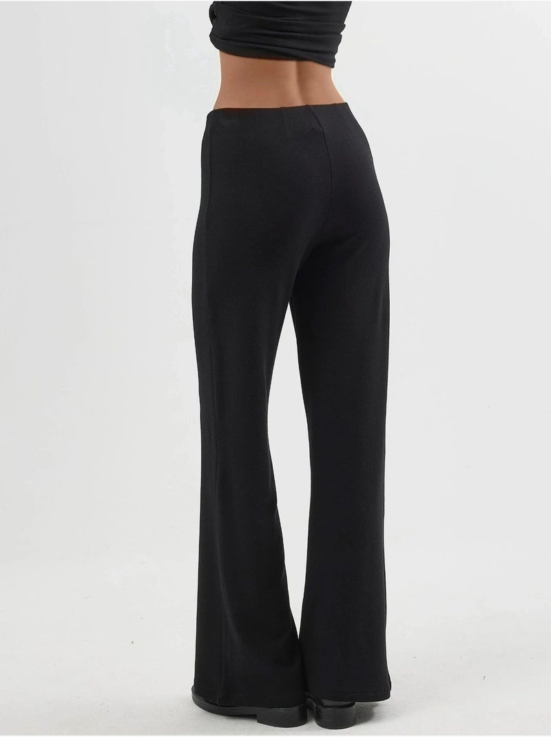 Pantaloni pull-on a vita alta a gamba dritta busem Nero - Kiabi